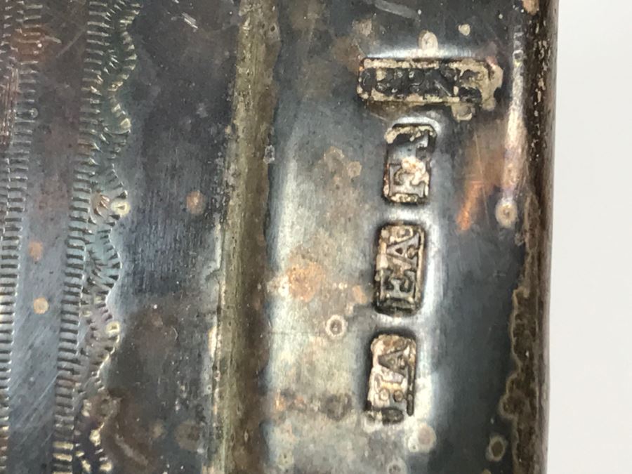 Antique 3-Handle Henry Atkin Atkin Brothers Sheffield British Plated Nickel Silver BPNS Mug Stein Tankard Glass Bottom Ship Mug 1,410g [Photo 14]