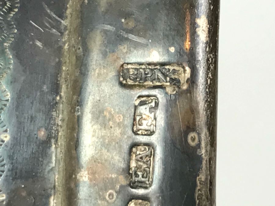 Antique 3-Handle Henry Atkin Atkin Brothers Sheffield British Plated Nickel Silver BPNS Mug Stein Tankard Glass Bottom Ship Mug 1,410g [Photo 18]