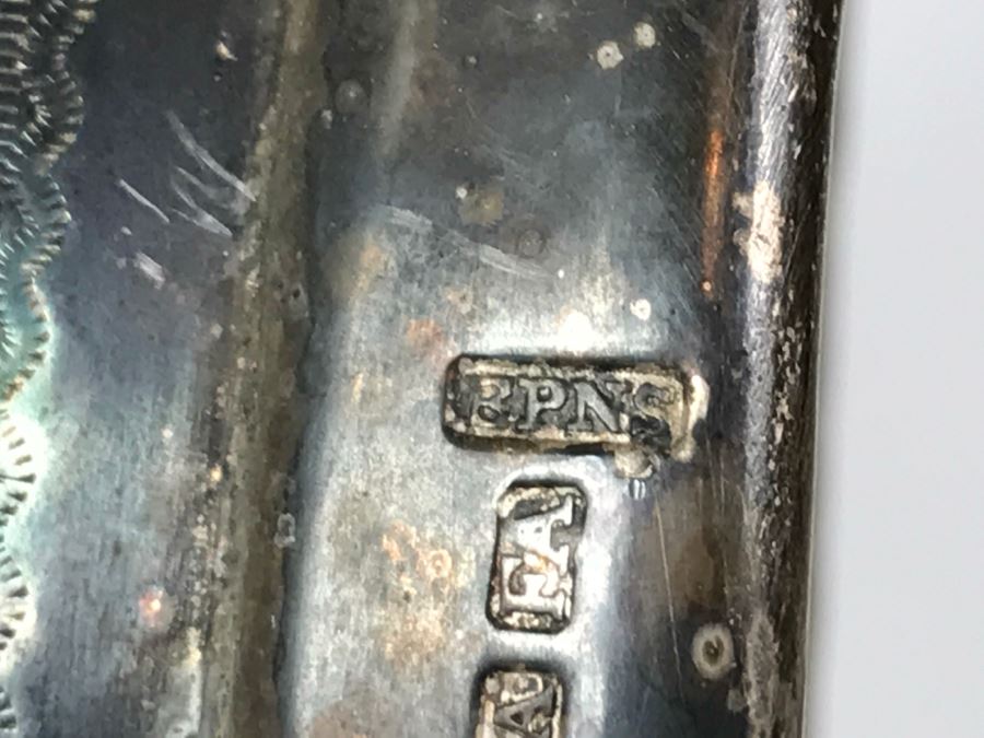 Antique 3-Handle Henry Atkin Atkin Brothers Sheffield British Plated Nickel Silver BPNS Mug Stein Tankard Glass Bottom Ship Mug 1,410g [Photo 17]