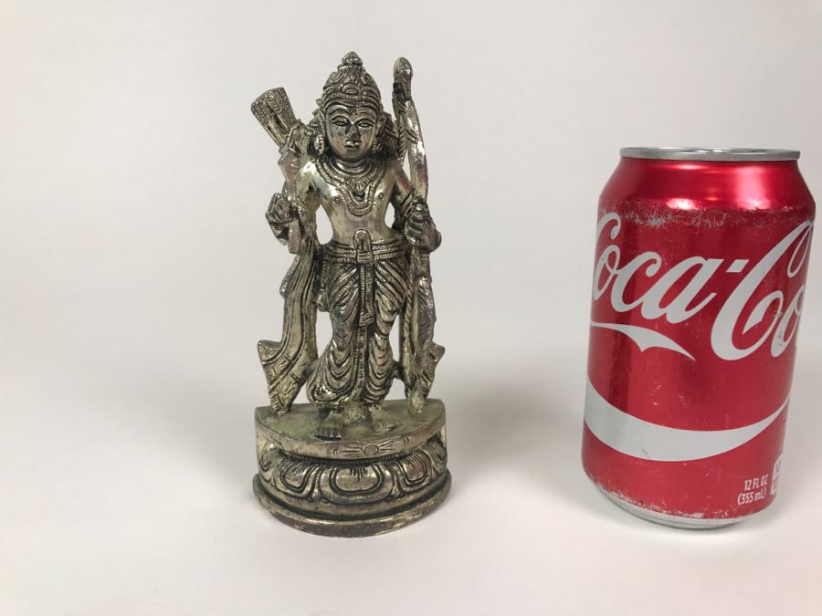 Silver Tone India Sculpture Figurine [Photo 1]