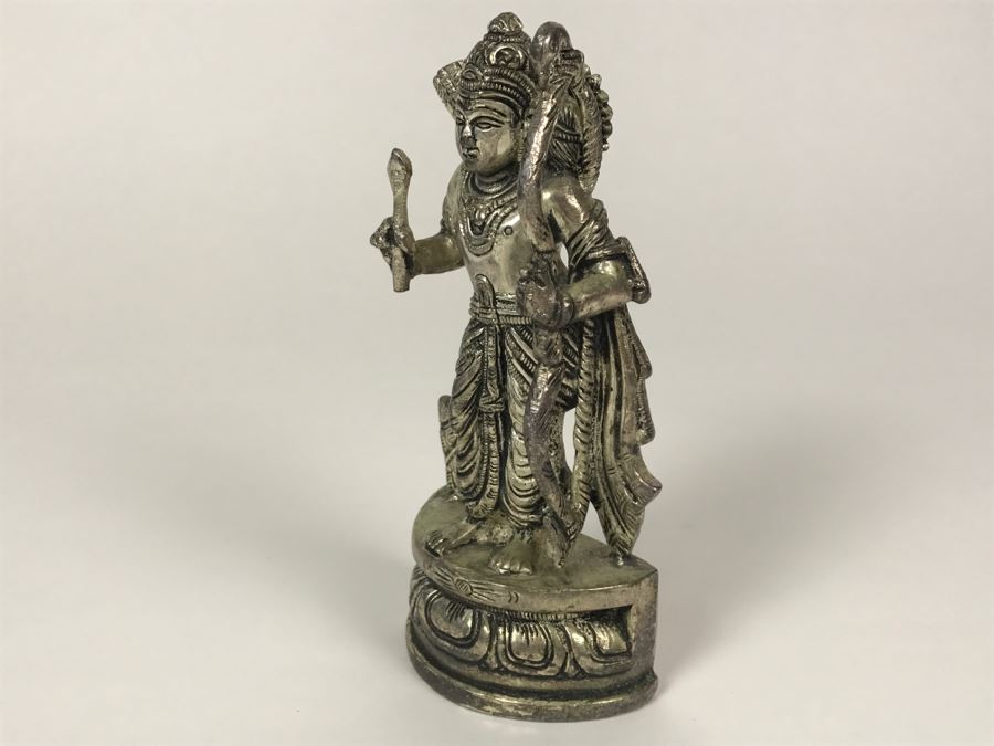 Silver Tone India Sculpture Figurine [Photo 5]