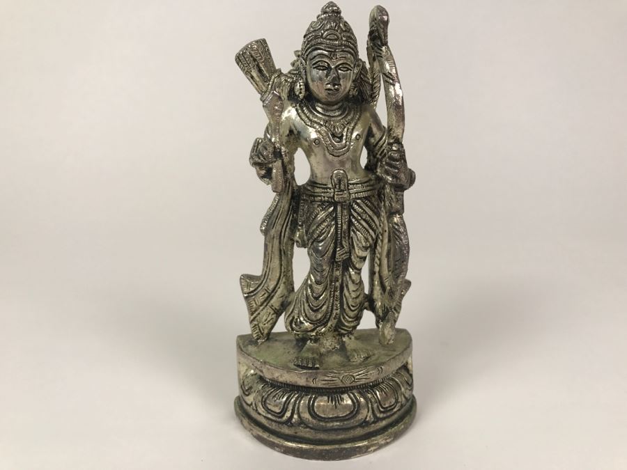 Silver Tone India Sculpture Figurine [Photo 2]