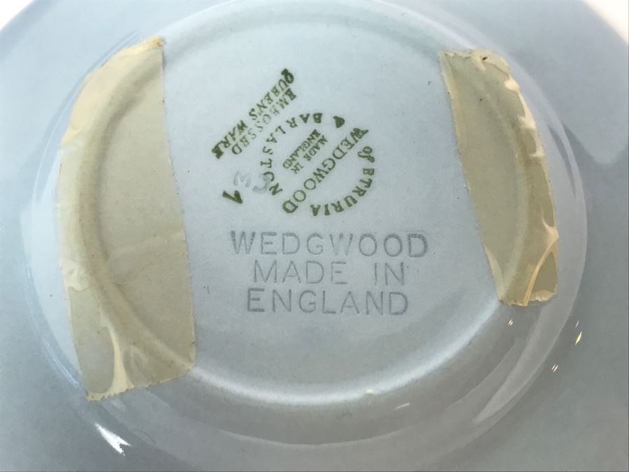 Pair Of Wedgwood Blue And White Ashtrays With Original Box [Photo 6]