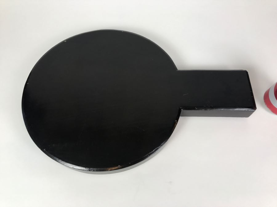 Antique Japanese Bronze Mirror With Lacquer Storage Box Geisha Accessory Japan Art [Photo 3]