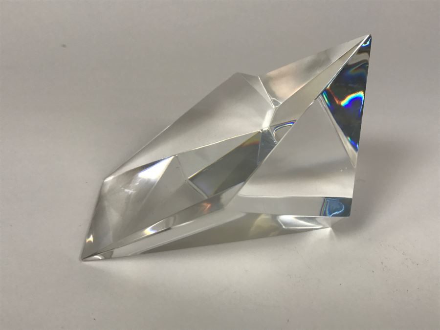 STEUBEN Glass Sculpture Paperweight Etched Signed [Photo 7]