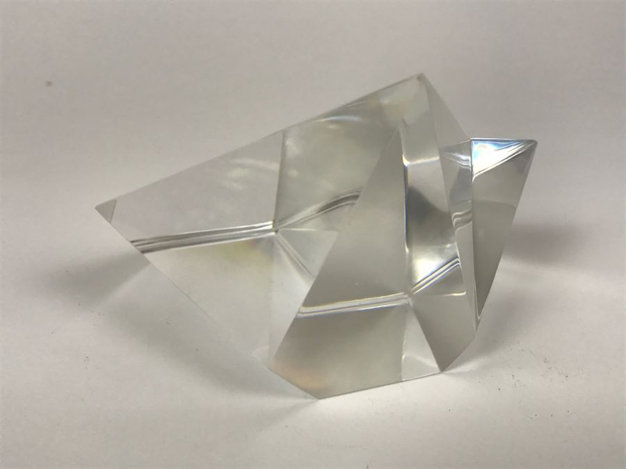 STEUBEN Glass Sculpture Paperweight Etched Signed [Photo 8]