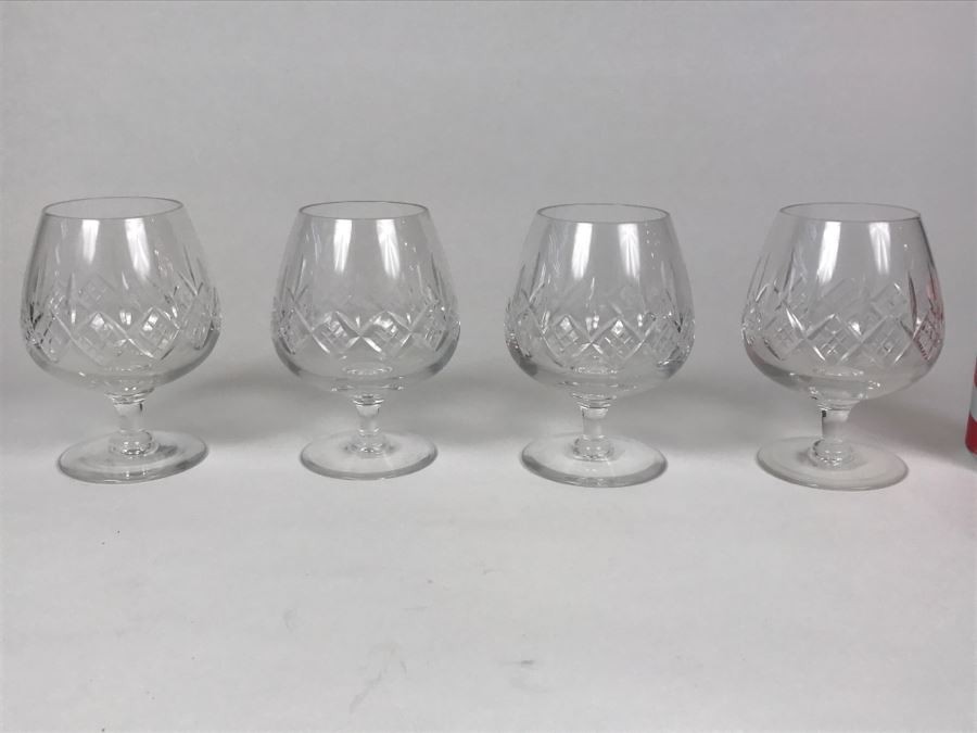 (4) Stuart England Crystal Stemware Brandy Snifters [Photo 1]