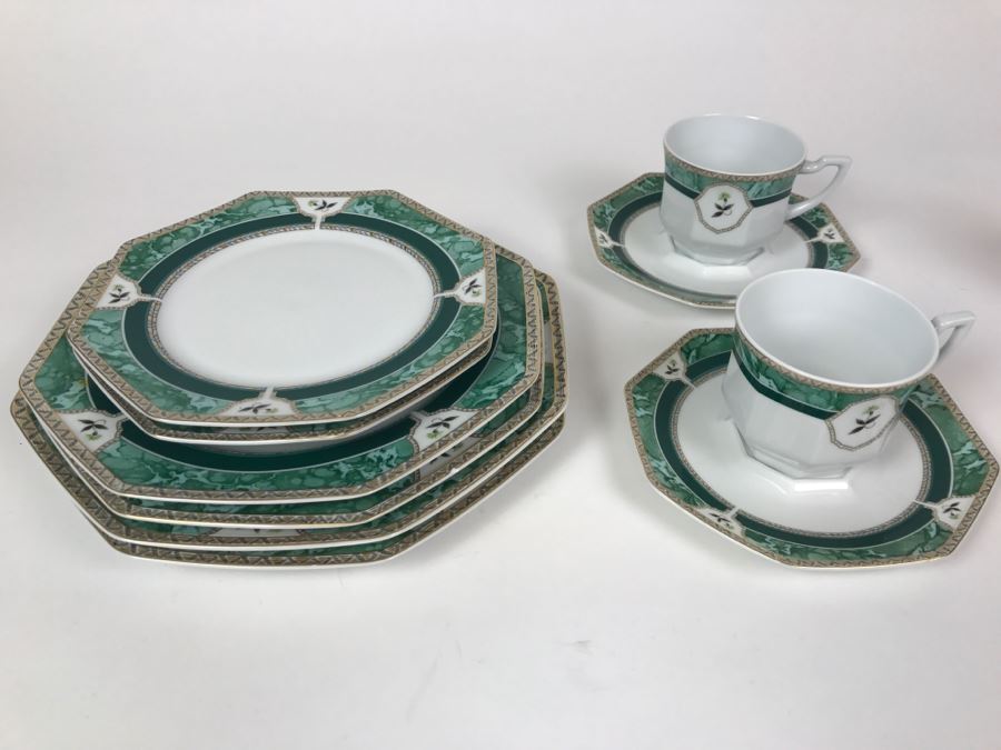 Ancienne Manufacture Royale Limoges-France Hadrien 5-Piece China Service For 2