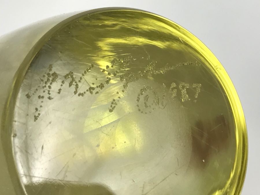 Vintage 1987 Art Glass Sculpture Signed Underneath [Photo 19]