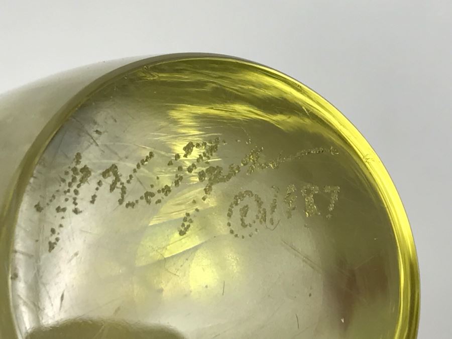 Vintage 1987 Art Glass Sculpture Signed Underneath [Photo 20]