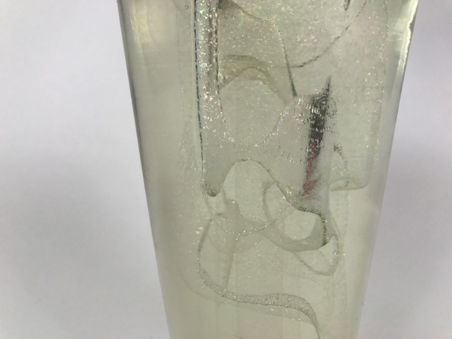 Vintage 1987 Art Glass Sculpture Signed Underneath [Photo 6]