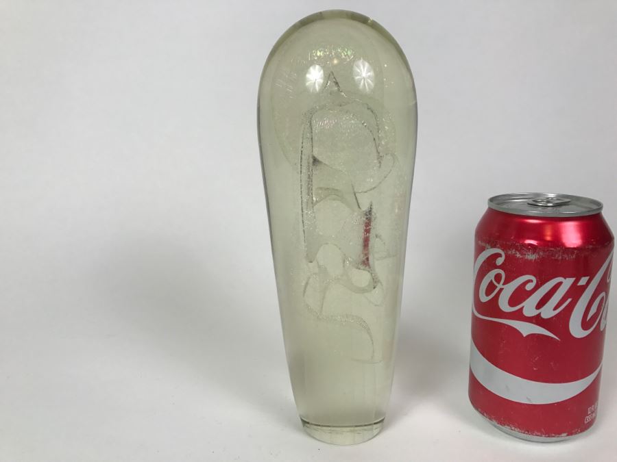 Vintage 1987 Art Glass Sculpture Signed Underneath