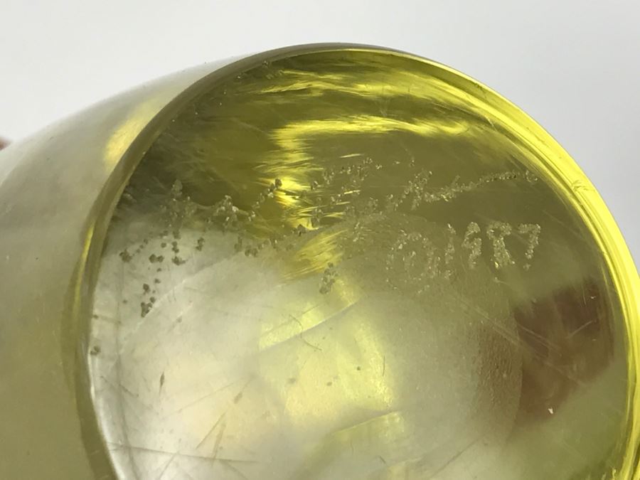 Vintage 1987 Art Glass Sculpture Signed Underneath [Photo 18]