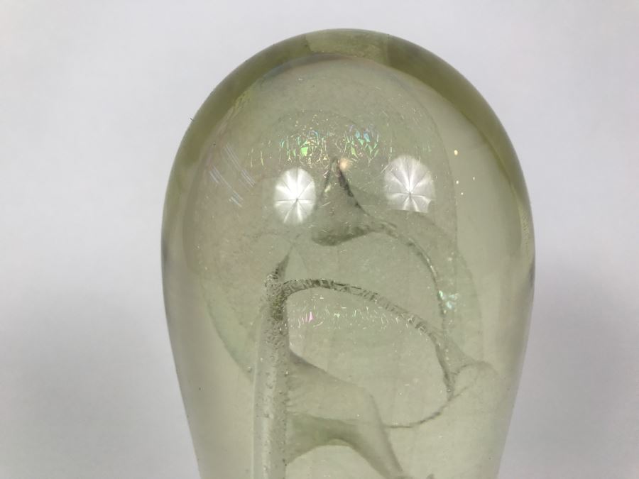 Vintage 1987 Art Glass Sculpture Signed Underneath [Photo 4]