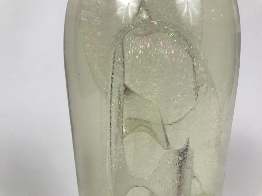 Vintage 1987 Art Glass Sculpture Signed Underneath [Photo 5]