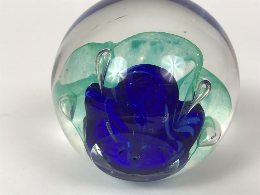 Art Glass Paperweight Signed Mt. St. Helen's Ash [Photo 5]