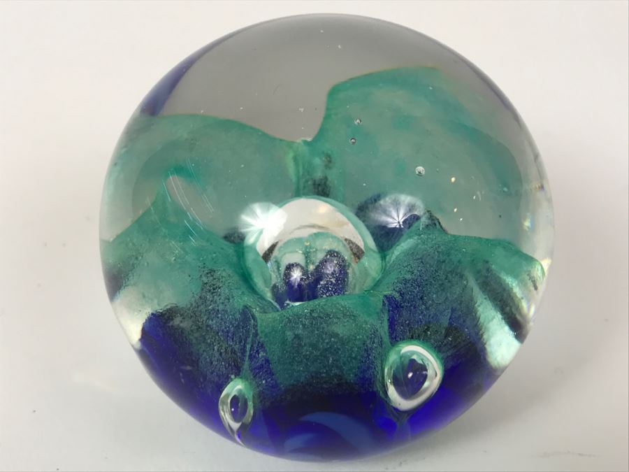 Art Glass Paperweight Signed Mt. St. Helen's Ash [Photo 3]