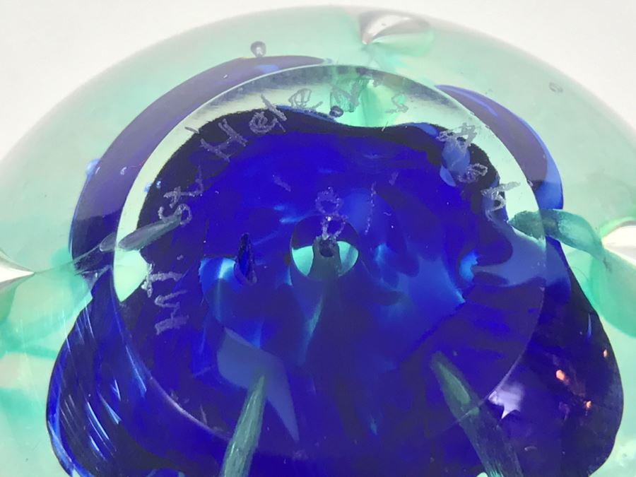 Art Glass Paperweight Signed Mt. St. Helen's Ash [Photo 6]