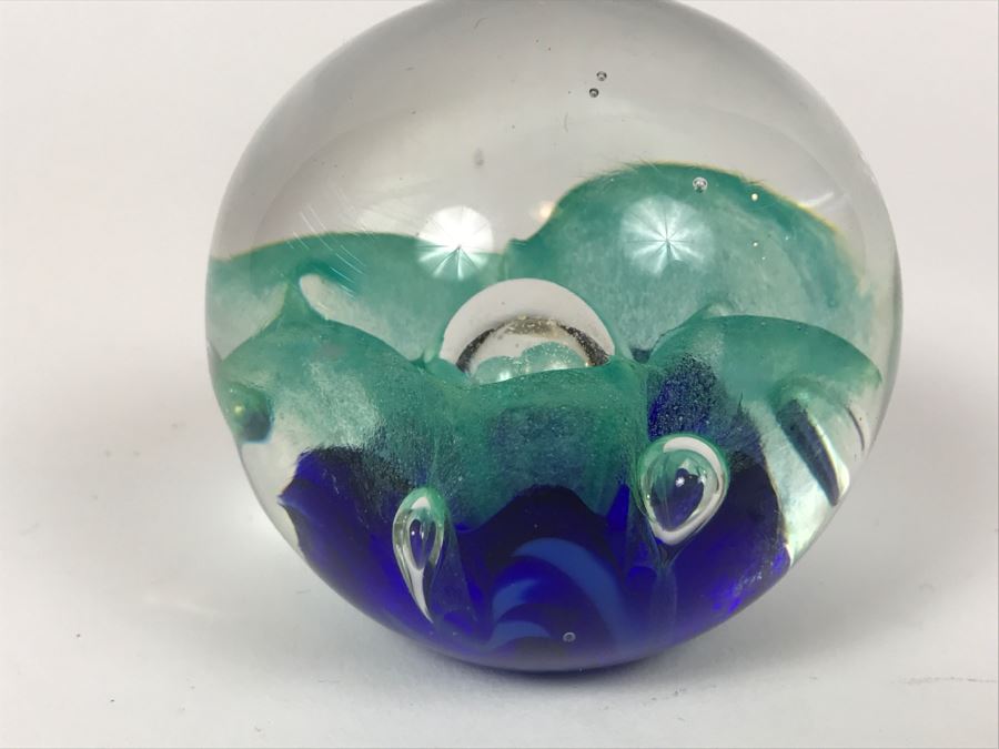 Art Glass Paperweight Signed Mt. St. Helen's Ash [Photo 2]