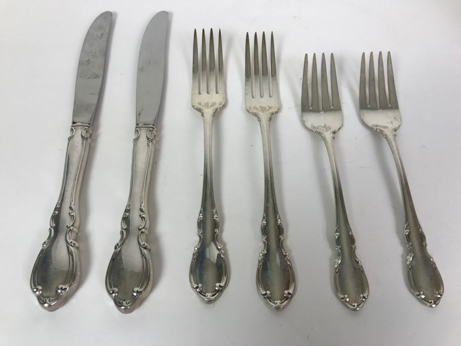 6-Piece Towle Sterling Silver 1962 Legato Flatware (192g Not Including Sterling Knife Handles)