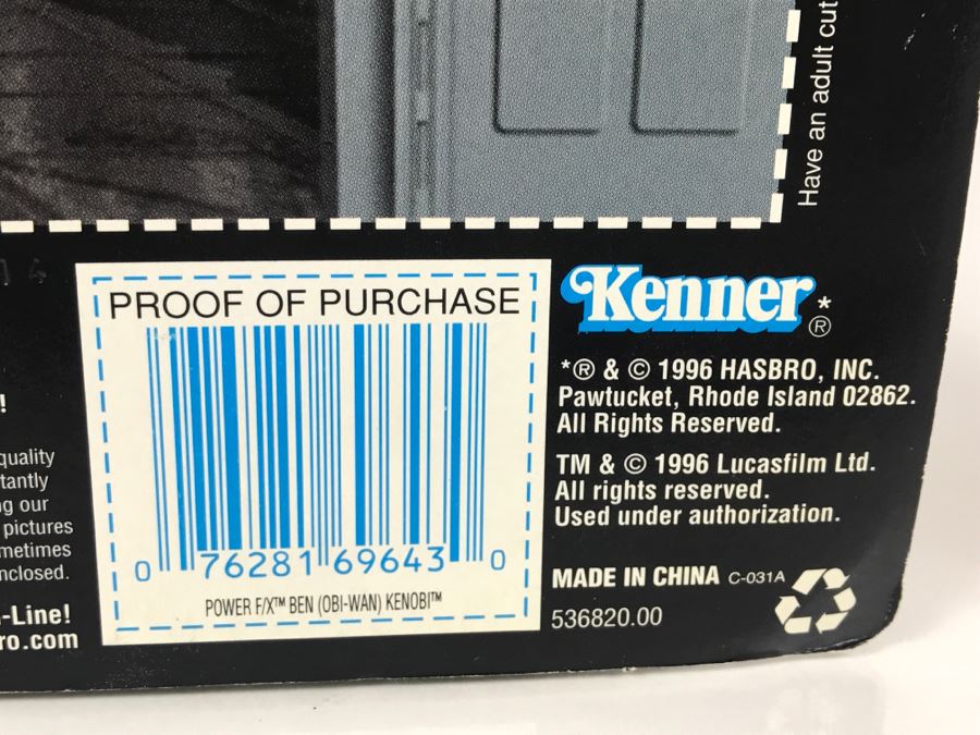 STAR WARS The Power Of The Force Ben (Obi-Wan) Kenobi Electronic Power F/X Kenner Hasbro 1996 New On Card [Photo 10]