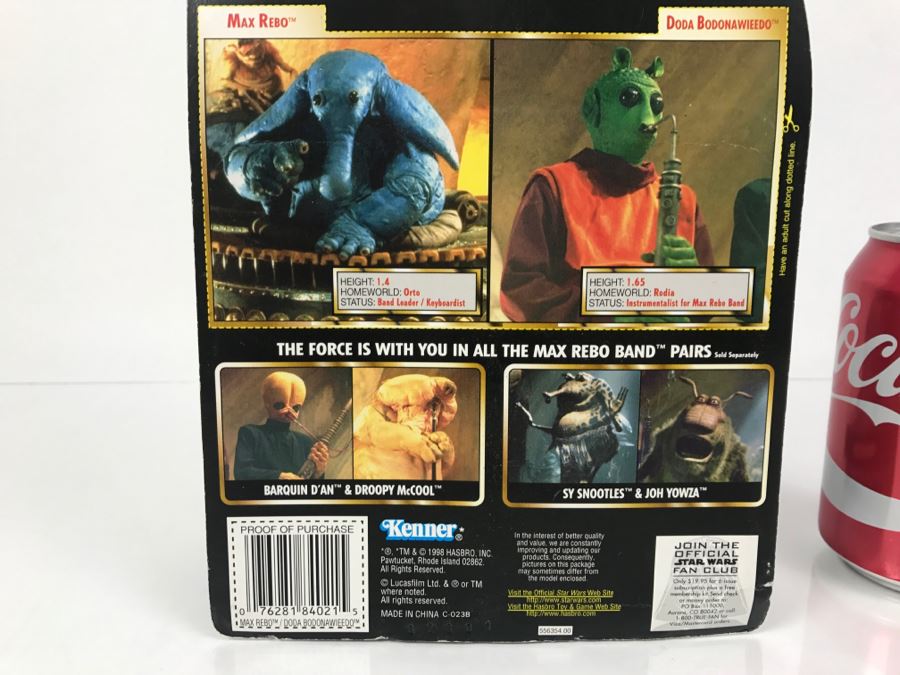 STAR WARS The Power Of The Force Max Rebo Band Pairs- Max Rebo and Doda Bodonawieedo Kenner Hasbro 1998 New On Card [Photo 9]