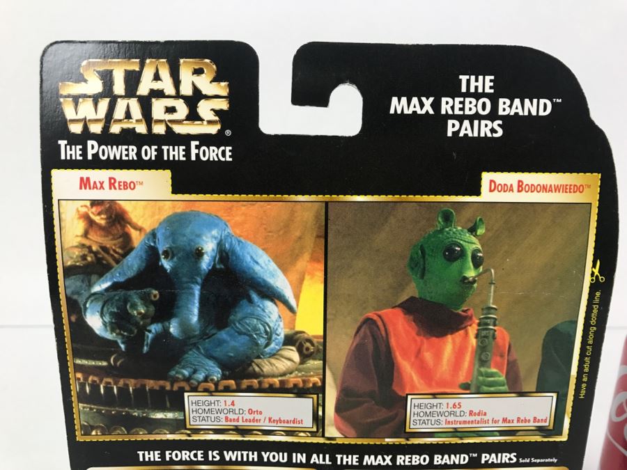 STAR WARS The Power Of The Force Max Rebo Band Pairs- Max Rebo and Doda Bodonawieedo Kenner Hasbro 1998 New On Card [Photo 8]