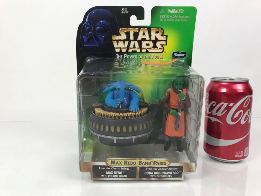 STAR WARS The Power Of The Force Max Rebo Band Pairs- Max Rebo and Doda Bodonawieedo Kenner Hasbro 1998 New On Card
