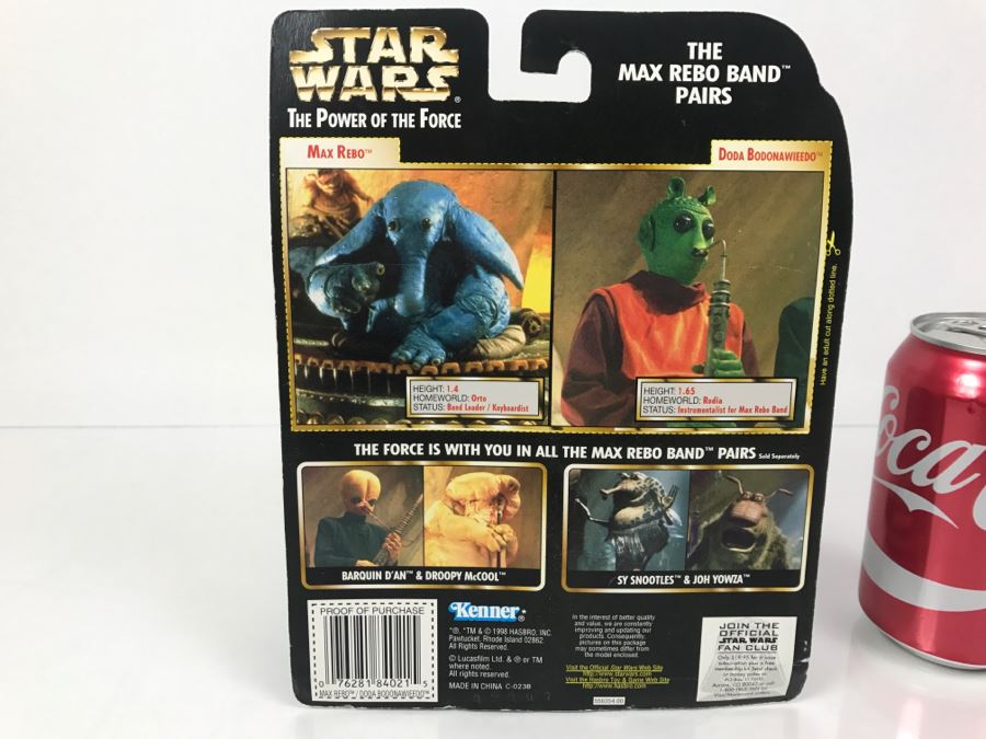 STAR WARS The Power Of The Force Max Rebo Band Pairs- Max Rebo and Doda Bodonawieedo Kenner Hasbro 1998 New On Card [Photo 13]