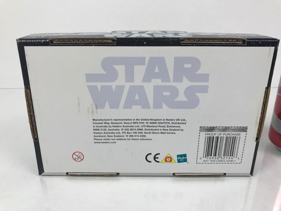 STAR WARS The Phantom Menace Jedi High Council - Scene 2 Plo Koon, Obi-Wan Kenobi, Eeth Koth Hasbro 2004 32154  New In Box [Photo 12]
