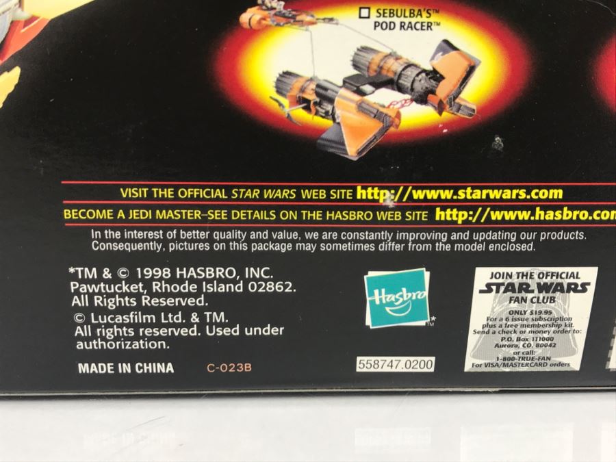 STAR WARS Episode 1 Anakin Skywalker’s Pod Racer Hasbro 1998 84020/84097 New In Box [Photo 11]