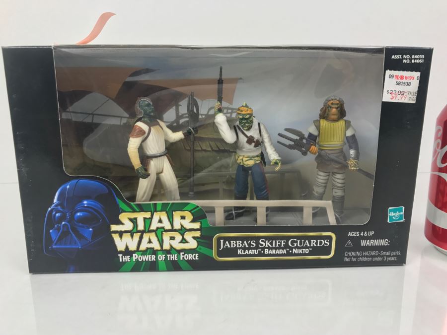 STAR WARS The Power Of The Force Jabba’s Skiff Guards - Klaatu, Barada, Nikto Kenner Hasbro 1998 84035/84061 New In Box [Photo 1]