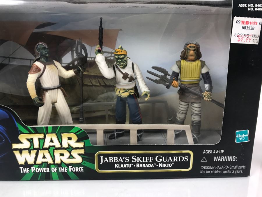 STAR WARS The Power Of The Force Jabba’s Skiff Guards - Klaatu, Barada, Nikto Kenner Hasbro 1998 84035/84061 New In Box [Photo 5]