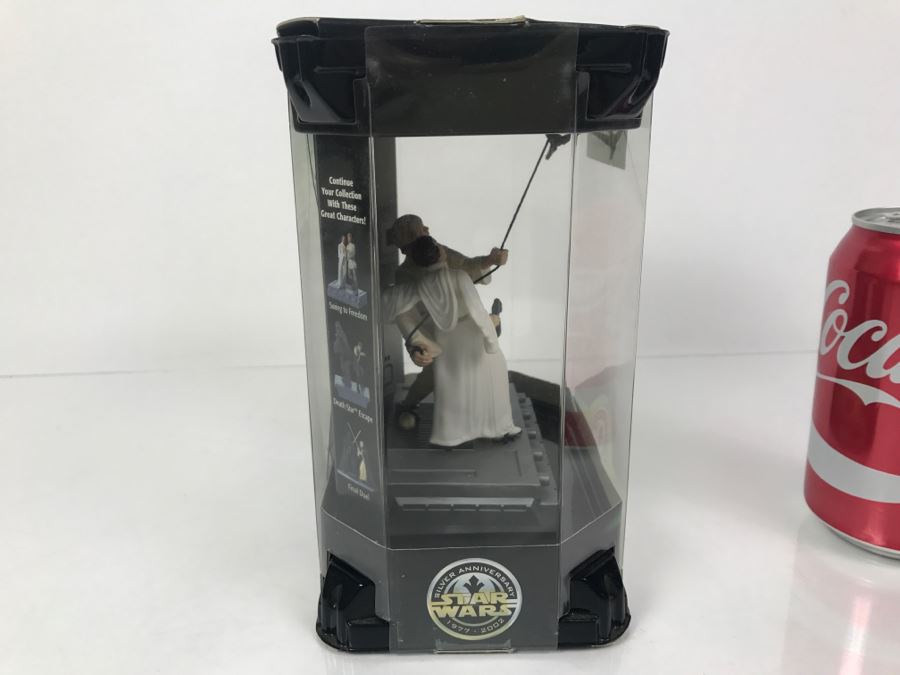 STAR WARS Silver Anniversary Edition Luke Skywalker and Princess Leia Organa Swing to Freedom Hasbro 2001 84668/84485 New In Box [Photo 6]