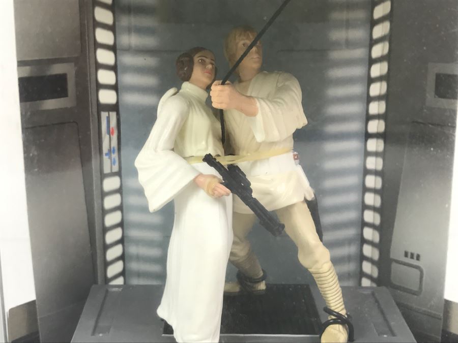 STAR WARS Silver Anniversary Edition Luke Skywalker and Princess Leia Organa Swing to Freedom Hasbro 2001 84668/84485 New In Box [Photo 4]