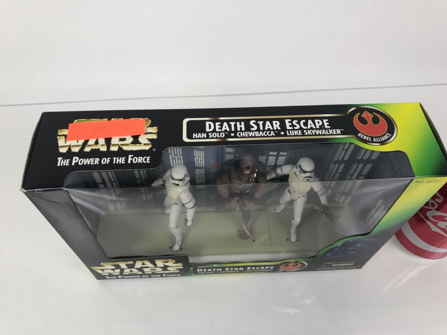 STAR WARS The Power Of The Force Death Star Escape - Han Solo, Chewbacca, Luke Skywalker Kenner Hasbro 1997 69737 New In Box [Photo 5]