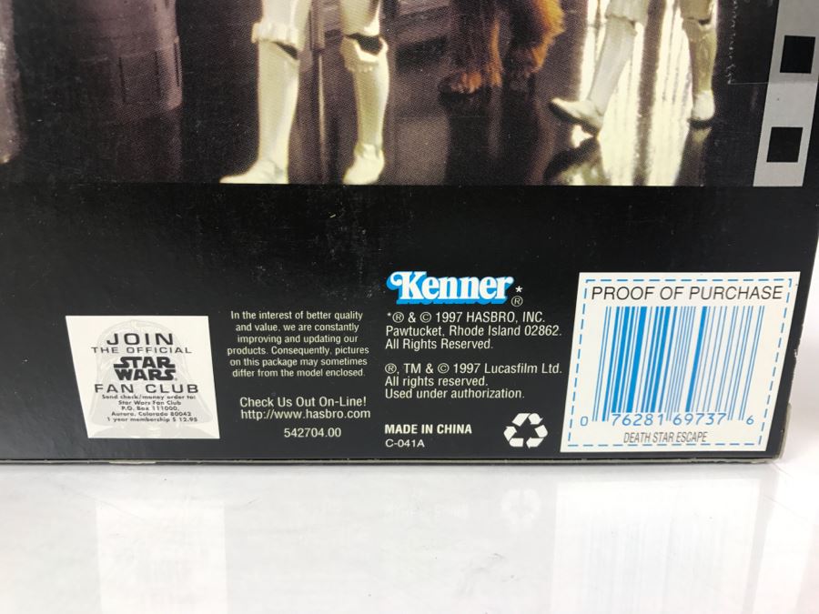 STAR WARS The Power Of The Force Death Star Escape - Han Solo, Chewbacca, Luke Skywalker Kenner Hasbro 1997 69737 New In Box [Photo 8]