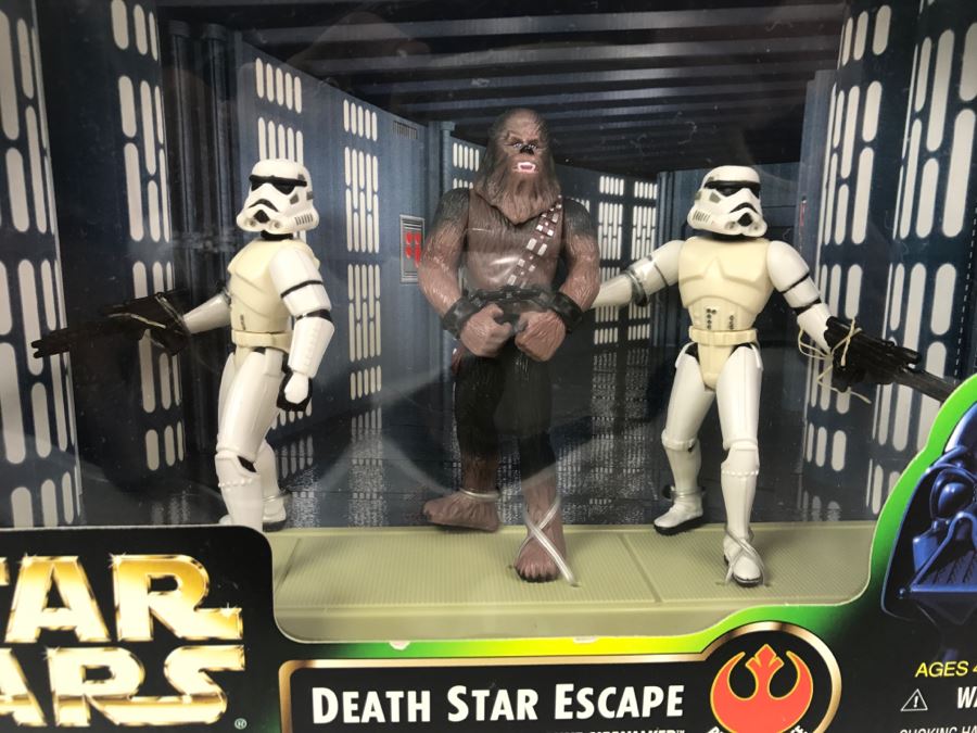 STAR WARS The Power Of The Force Death Star Escape - Han Solo, Chewbacca, Luke Skywalker Kenner Hasbro 1997 69737 New In Box [Photo 3]