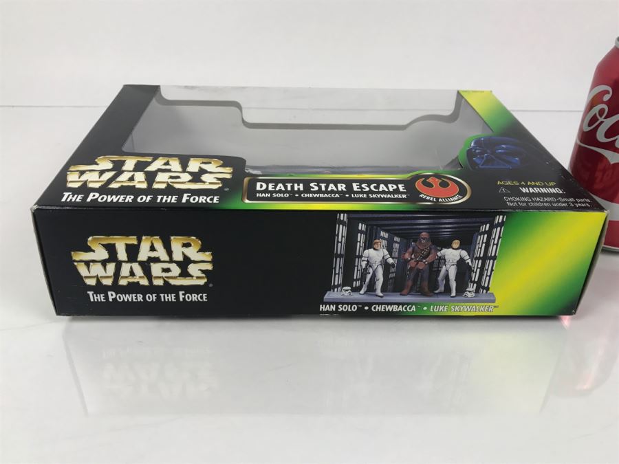 STAR WARS The Power Of The Force Death Star Escape - Han Solo, Chewbacca, Luke Skywalker Kenner Hasbro 1997 69737 New In Box [Photo 12]