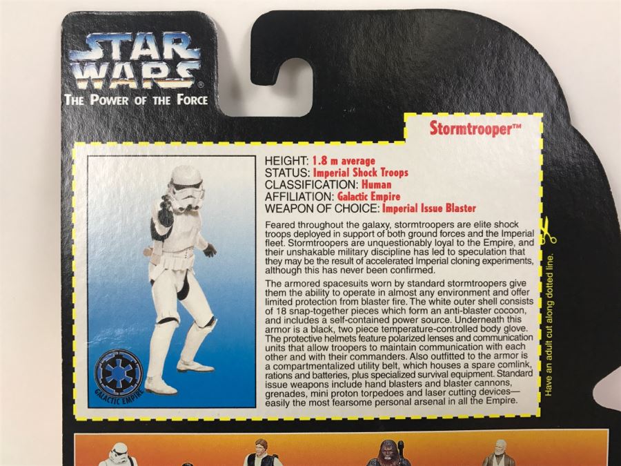 STAR WARS The Power Of The Force Stormtrooper Kenner Tonka Hasbro 1995 69570/69575 New On Card [Photo 6]