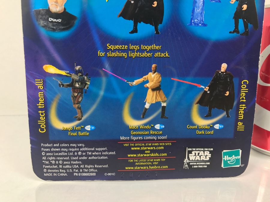 STAR WARS Attack of the Clones Count Dooku Collection 1 Hasbro 2002 New On Card [Photo 8]