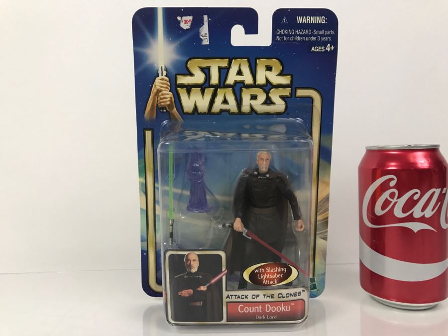 STAR WARS Attack of the Clones Count Dooku Collection 1 Hasbro 2002 New On Card