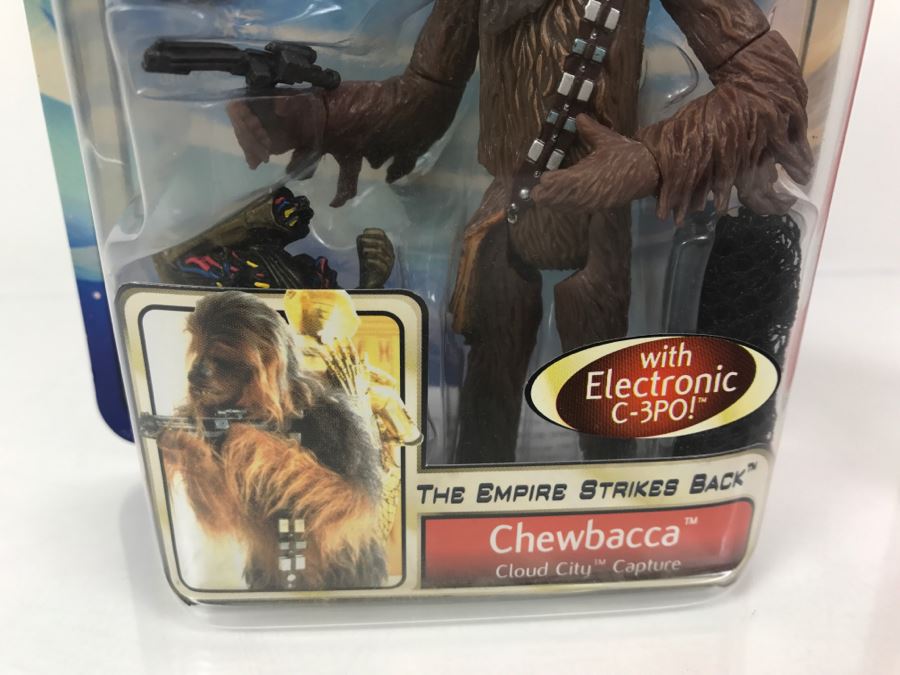 STAR WARS The Empire Strikes Back Chewbacca With Electronic C-3PO Collection 1 Hasbro 2002 New On Card [Photo 6]