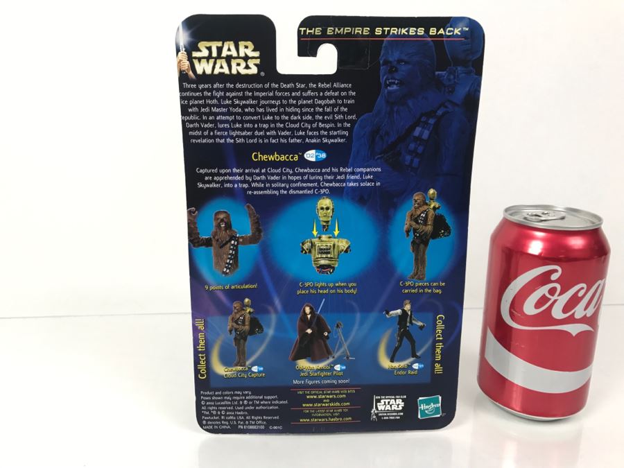 STAR WARS The Empire Strikes Back Chewbacca With Electronic C-3PO Collection 1 Hasbro 2002 New On Card [Photo 8]