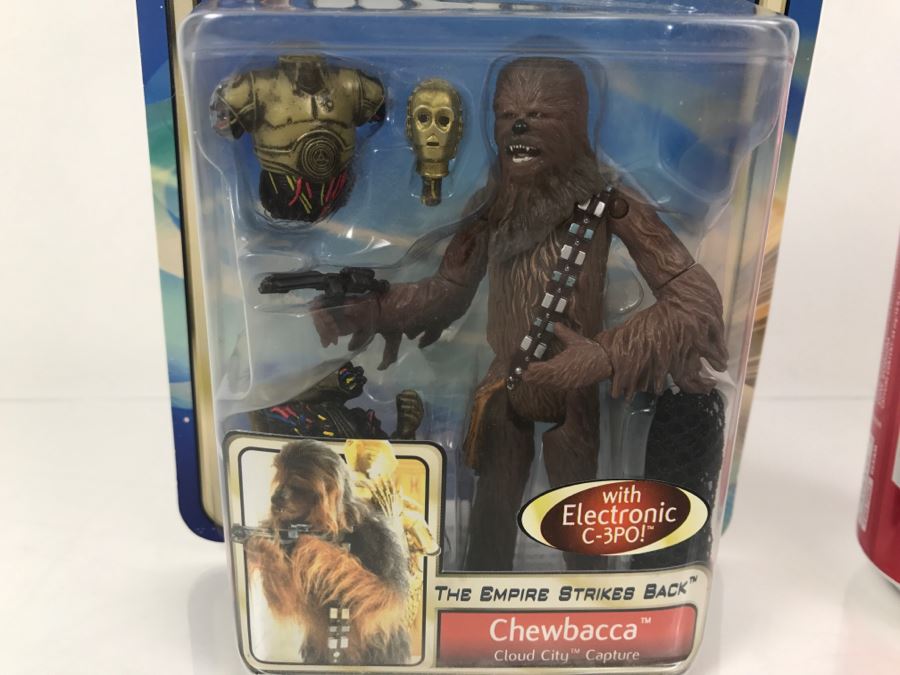 STAR WARS The Empire Strikes Back Chewbacca With Electronic C-3PO Collection 1 Hasbro 2002 New On Card [Photo 2]
