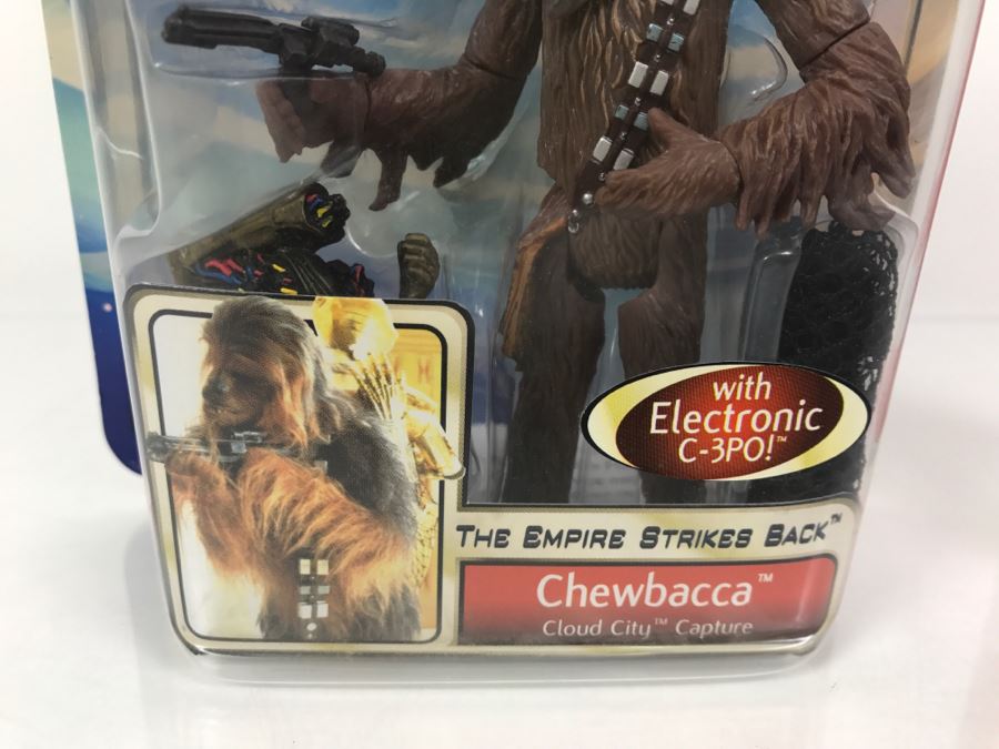 STAR WARS The Empire Strikes Back Chewbacca With Electronic C-3PO Collection 1 Hasbro 2002 New On Card [Photo 4]
