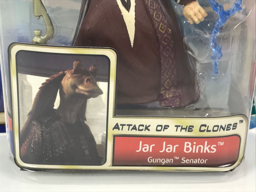STAR WARS Attack of the Clones Jar Jar Binks Collection 2 Hasbro 2001 New On Card [Photo 4]