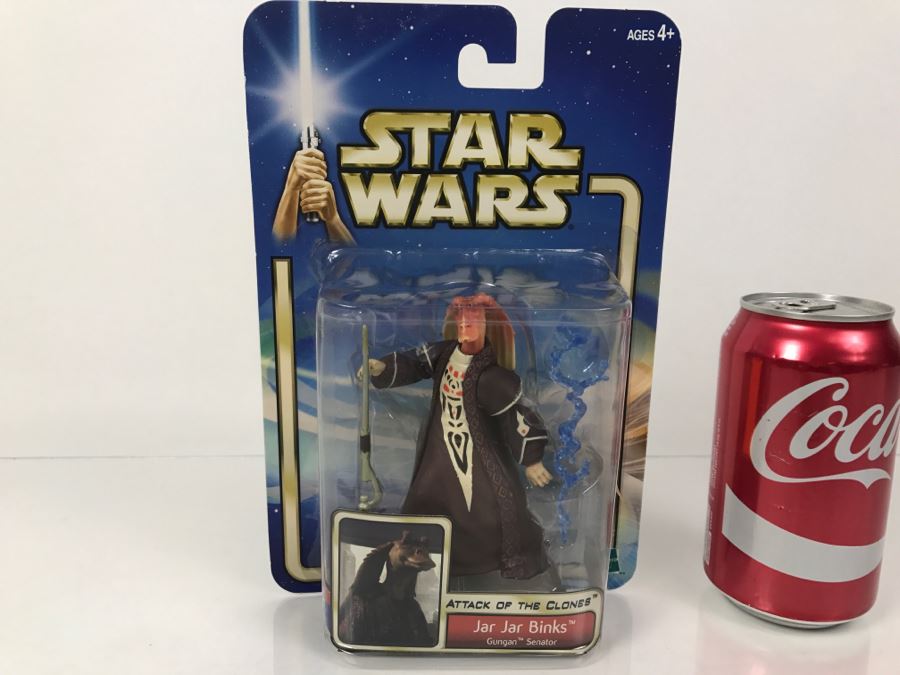 STAR WARS Attack of the Clones Jar Jar Binks Collection 2 Hasbro 2001 New On Card [Photo 1]