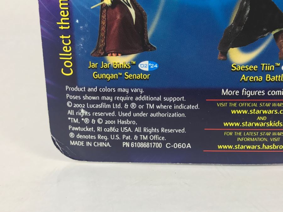 STAR WARS Attack of the Clones Jar Jar Binks Collection 2 Hasbro 2001 New On Card [Photo 11]