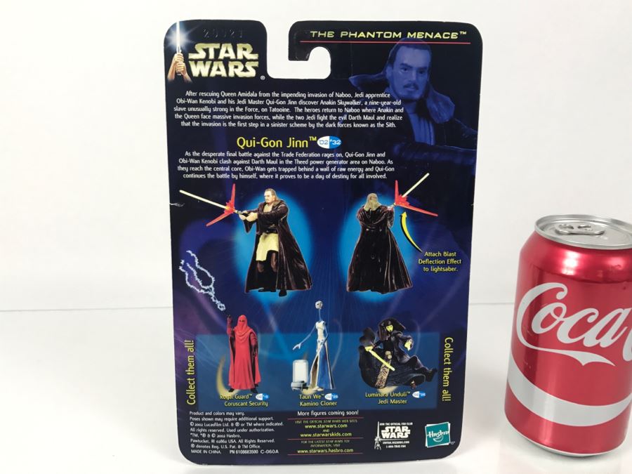 STAR WARS The Phantom Menace Qui-Gon Jinn Collection 2 Hasbro 2002 New On Card [Photo 7]
